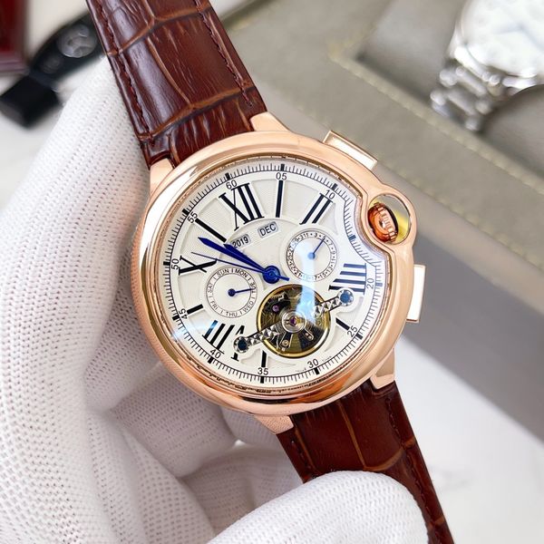 men's fashion watch, full automatic mechanical movement, leather strap, Slivery;brown
men's fashion watch, full automatic mechanical movement, leather strap, Slivery;brown