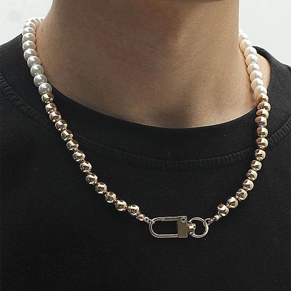 chains ins trend elegant jewelry wedding big pearl necklace for women men fashion copper bead lock connection choker colar, Silver
chains ins trend elegant jewelry wedding big pearl necklace for women men fashion copper bead lock connection choker colar, Silver