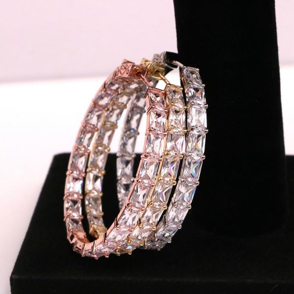 hoop & huggie luxury 45mm bling princess cut stones crystal hoops earrings basketball cz gold plated hiphop set christmas gift, Golden;silver
hoop & huggie luxury 45mm bling princess cut stones crystal hoops earrings basketball cz gold plated hiphop set christmas gift, Golden;silver