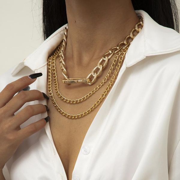 chains punk style multi-layer geometric tassel hip-hop necklace female exaggerated jewelry retro street metal keychain, Silver
chains punk style multi-layer geometric tassel hip-hop necklace female exaggerated jewelry retro street metal keychain, Silver