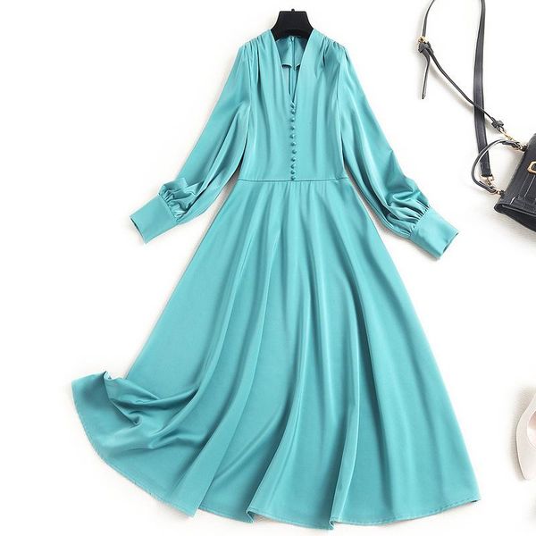 formal spring/autumn 2021 long dress a-line button mid-calf deep v-neck evening dresses luxury casual, Black;gray
formal spring/autumn 2021 long dress a-line button mid-calf deep v-neck evening dresses luxury casual, Black;gray