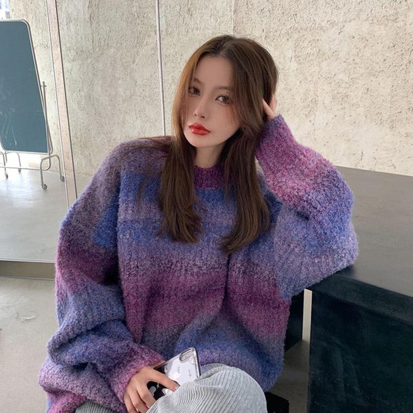 women's sweaters design sense personalized tapered pullover sweater for winter loose and lazy, White;black
women's sweaters design sense personalized tapered pullover sweater for winter loose and lazy, White;black