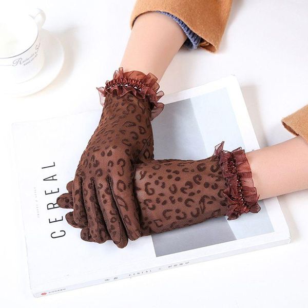 five fingers gloves party dressy women leopard print lace paragraph wedding mittens accessories full finger, Blue;gray
five fingers gloves party dressy women leopard print lace paragraph wedding mittens accessories full finger, Blue;gray