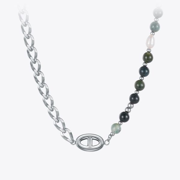 pendant necklaces enfashion kpop natural stone necklace green balls link chain stainless steel fashion jewelry collier p213256, Silver
pendant necklaces enfashion kpop natural stone necklace green balls link chain stainless steel fashion jewelry collier p213256, Silver