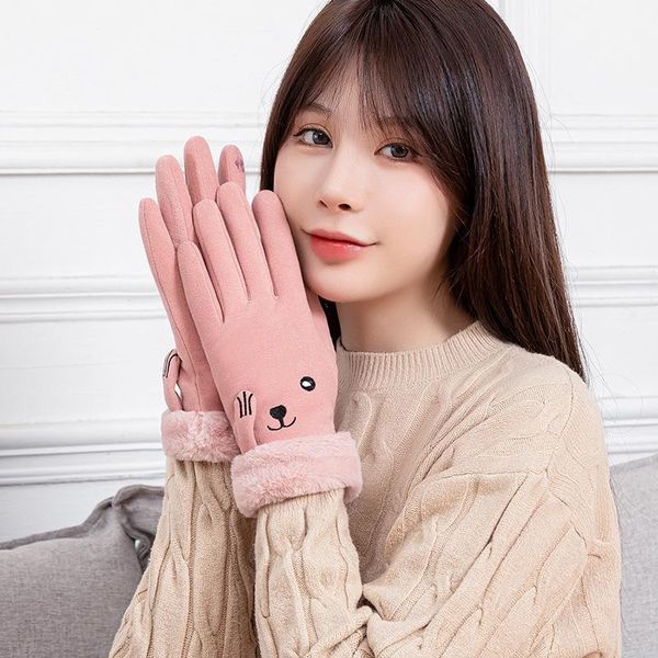 five fingers gloves women winter touch screen cycling woollen mittens women' driving solid color, Blue;gray
five fingers gloves women winter touch screen cycling woollen mittens women' driving solid color, Blue;gray
