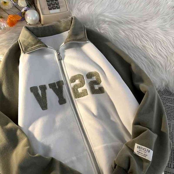 baseball jackets women bomber jacket zip up stitching 2022 spring autumn outerwear coats casual male couple clothes, Black
baseball jackets women bomber jacket zip up stitching 2022 spring autumn outerwear coats casual male couple clothes, Black