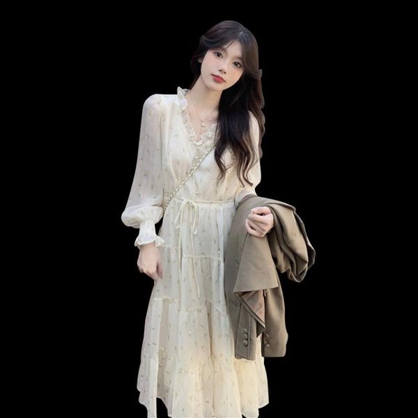 casual dresses woman clothes spring and autumn fashion elegant floral dress, Black;gray
casual dresses woman clothes spring and autumn fashion elegant floral dress, Black;gray