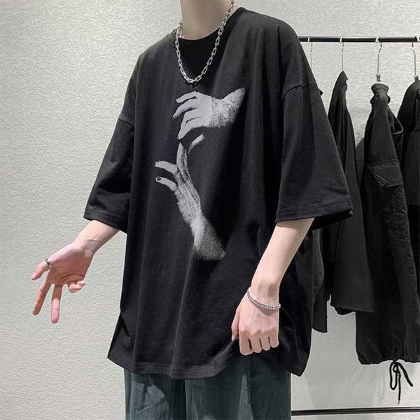 men's t-shirts summer short trend loose half sleeve handsome student fashion brand t-shirt 4v4d, White;black
men's t-shirts summer short trend loose half sleeve handsome student fashion brand t-shirt 4v4d, White;black