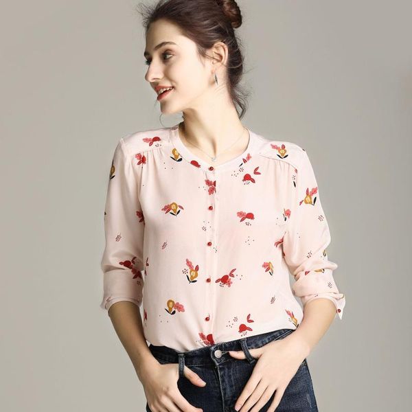 women's blouses & shirts 16m natural silk women 100% mulberry chiffon long sleeve print blouse s l, White
women's blouses & shirts 16m natural silk women 100% mulberry chiffon long sleeve print blouse s l, White