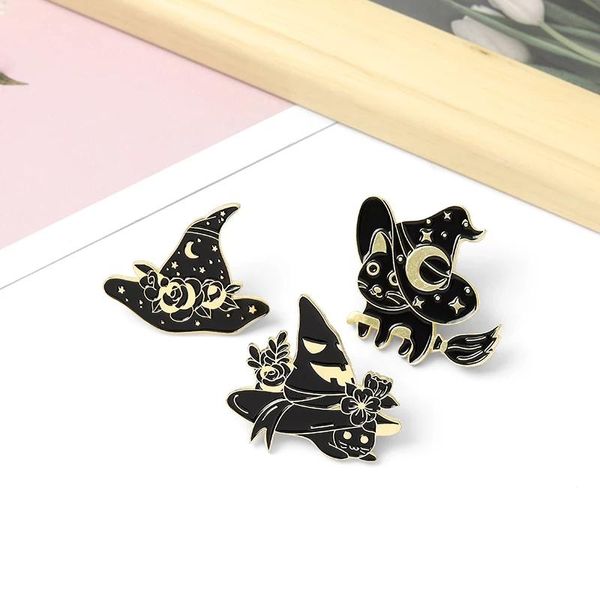 pins, brooches punk black magic wizard hat enamel pins custom witch cats witchcraft halloween jewelry for kids gift, Gray
pins, brooches punk black magic wizard hat enamel pins custom witch cats witchcraft halloween jewelry for kids gift, Gray