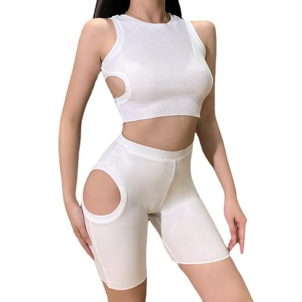 women's tracksuits clothing personalized vest shorts black white solid sleeveless two-piece casual suit crop slim yoga clothes, Gray
women's tracksuits clothing personalized vest shorts black white solid sleeveless two-piece casual suit crop slim yoga clothes, Gray