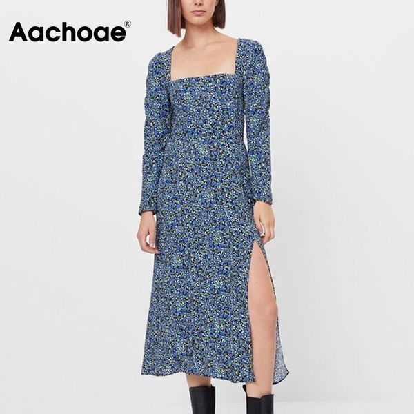 floral print elegant midi square neck front split vintage party puff sleeve a line dress vestido de mujer 210413, Black;gray
floral print elegant midi square neck front split vintage party puff sleeve a line dress vestido de mujer 210413, Black;gray
