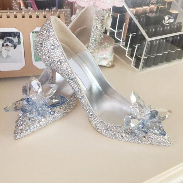 wedding shoes women rhinestone high heels cinderella pumps pointed toe crystal personalized princess lady dress, Black
wedding shoes women rhinestone high heels cinderella pumps pointed toe crystal personalized princess lady dress, Black