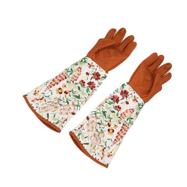 pair floral print gardening gloves household long leather rose/berry/prickly bushes pruning gauntlet disposable
pair floral print gardening gloves household long leather rose/berry/prickly bushes pruning gauntlet disposable
