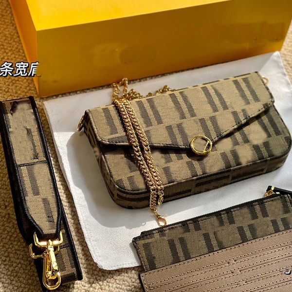 women handbag purse 3pcs set chain crossbody bags wallets envelope messenger bag fashion f letter canvas clutch lady tote detchable two
women handbag purse 3pcs set chain crossbody bags wallets envelope messenger bag fashion f letter canvas clutch lady tote detchable two