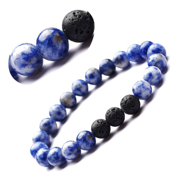 natural volcanic rock blue point beaded bracelet healing crystal stone energy balance jewelry women 8mm, Black
natural volcanic rock blue point beaded bracelet healing crystal stone energy balance jewelry women 8mm, Black