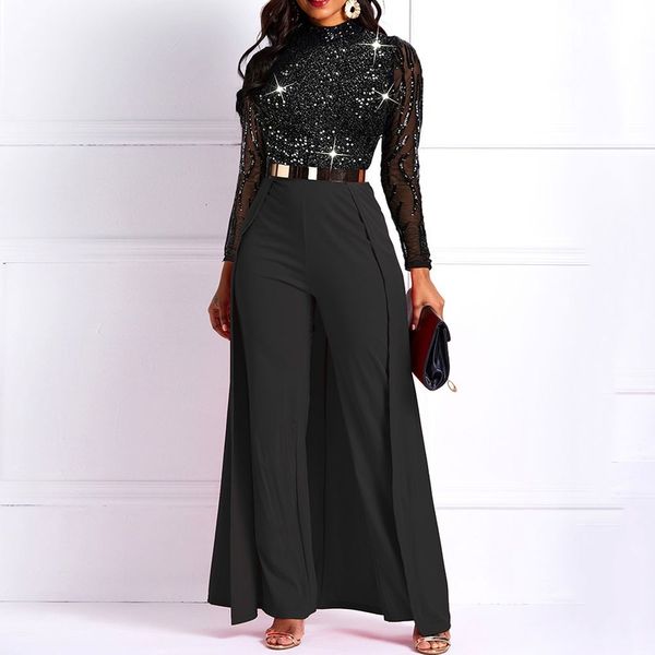 black long sleeve plus size high waist straight plain jumpsuit women elegant formal party slim ladies wide leg jumpsuits, Black;white
black long sleeve plus size high waist straight plain jumpsuit women elegant formal party slim ladies wide leg jumpsuits, Black;white