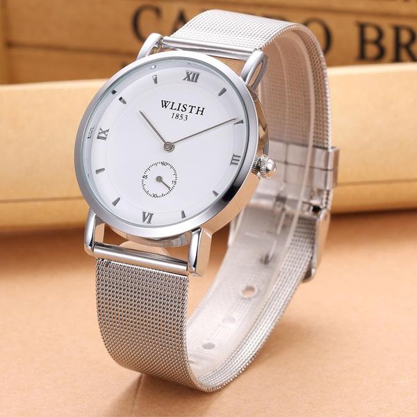 wristwatches wlisth 2021 simple fashion quartz watch men's waterproof men straps customizable logo, Slivery;brown
wristwatches wlisth 2021 simple fashion quartz watch men's waterproof men straps customizable logo, Slivery;brown