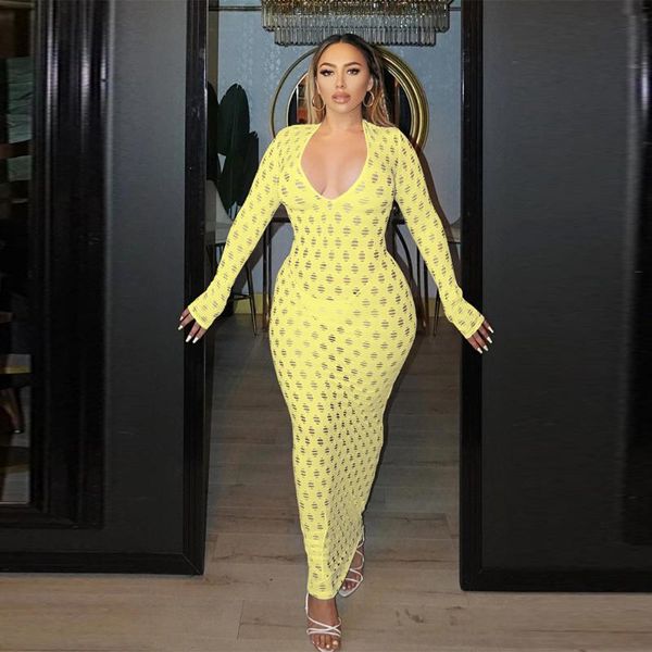 casual dresses fishnet hollow out slim fit maxi dress for women deep v neck full sleeve skinny streetwear see through party, Black;gray
casual dresses fishnet hollow out slim fit maxi dress for women deep v neck full sleeve skinny streetwear see through party, Black;gray