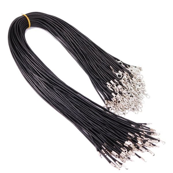 100pcs/lot black braided imitation leather cord rope necklace chain with lobster claw for racelet necklace and jewelry making 19 inches, Silver
100pcs/lot black braided imitation leather cord rope necklace chain with lobster claw for racelet necklace and jewelry making 19 inches, Silver