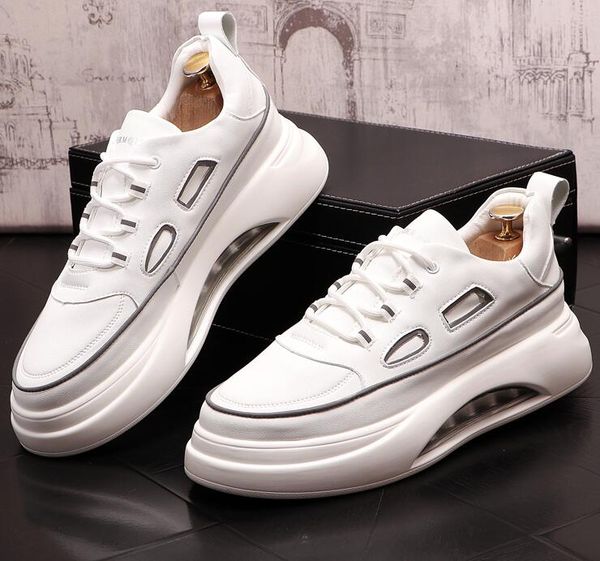 high-quality designer men platform shoes white sneakers air cushion dress shoes round toe flat heel lace-up increase comfort rock punk sneak, Black
high-quality designer men platform shoes white sneakers air cushion dress shoes round toe flat heel lace-up increase comfort rock punk sneak, Black