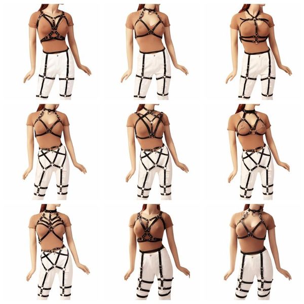belts elasticity women body harness set harajuku tight leg bondage punk adjust suspender strap pu leather garter, Black;brown
belts elasticity women body harness set harajuku tight leg bondage punk adjust suspender strap pu leather garter, Black;brown