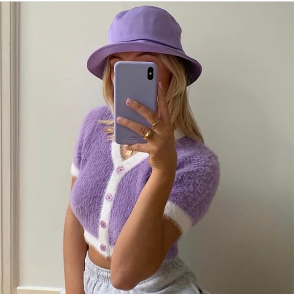 spring korean sweater women vintage pink cardigan knitted cute sweater punk crop sweater knit korean cardigans cute purple 210810, White;black
spring korean sweater women vintage pink cardigan knitted cute sweater punk crop sweater knit korean cardigans cute purple 210810, White;black