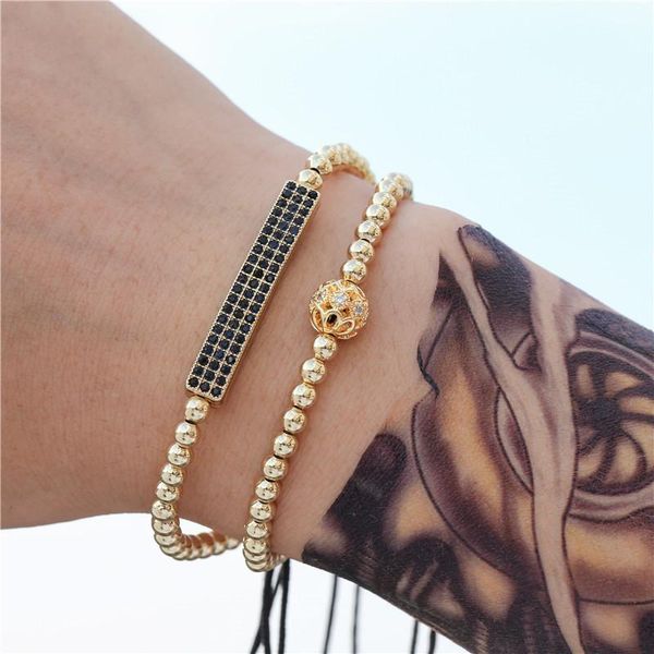 charm bracelets 2pcs/set punk men bracelet pave crystal long tube braided macrame gold color bead for jewelry gift, Golden;silver
charm bracelets 2pcs/set punk men bracelet pave crystal long tube braided macrame gold color bead for jewelry gift, Golden;silver