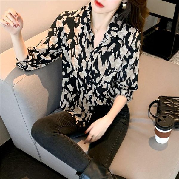 women's blouses & shirts 2021 spring and summer light ripe leopard print shirt loose casual niche chiffon hong kong style long sleeve t, White
women's blouses & shirts 2021 spring and summer light ripe leopard print shirt loose casual niche chiffon hong kong style long sleeve t, White