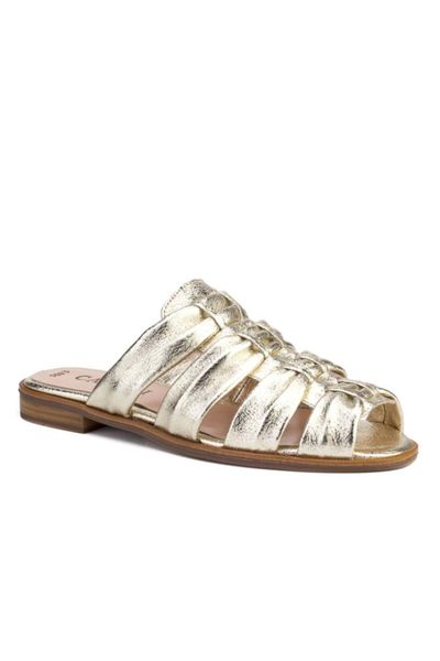 slippers daily women gold leather, Black 
slippers daily women gold leather, Black