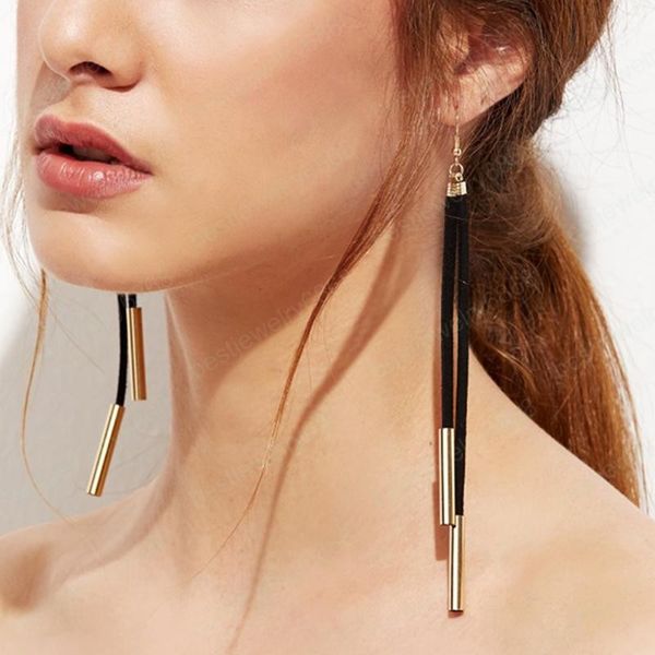 korean velvet women long tassel hyperbole drop earrings fashion metal tube bar dangle earrings, Silver
korean velvet women long tassel hyperbole drop earrings fashion metal tube bar dangle earrings, Silver