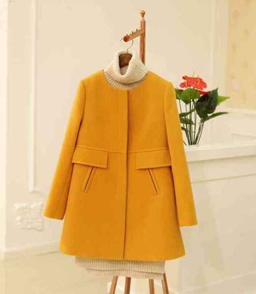 2021 plus size korean yellow medium black spring autumn long sleeved o-neck wool coat women jackets loose a-aline casacos, Black;brown
2021 plus size korean yellow medium black spring autumn long sleeved o-neck wool coat women jackets loose a-aline casacos, Black;brown