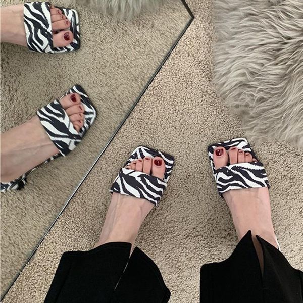 women square toe slippers summer woman zebra pattern thick heel slides ladies pumps female footwear women's beach shoes, Black
women square toe slippers summer woman zebra pattern thick heel slides ladies pumps female footwear women's beach shoes, Black
