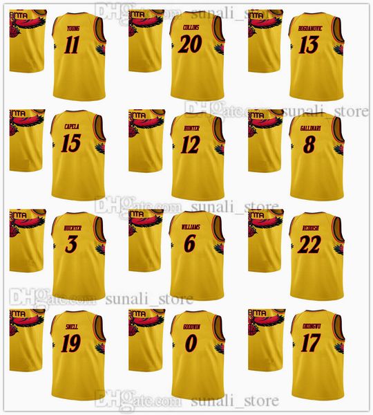 2021 2022 city yellow basketball jerseys trae young john collins bogdan bogdanovic de'andre hunter danilo gallinari kevin huerter lou w, Black;red
2021 2022 city yellow basketball jerseys trae young john collins bogdan bogdanovic de'andre hunter danilo gallinari kevin huerter lou w, Black;red