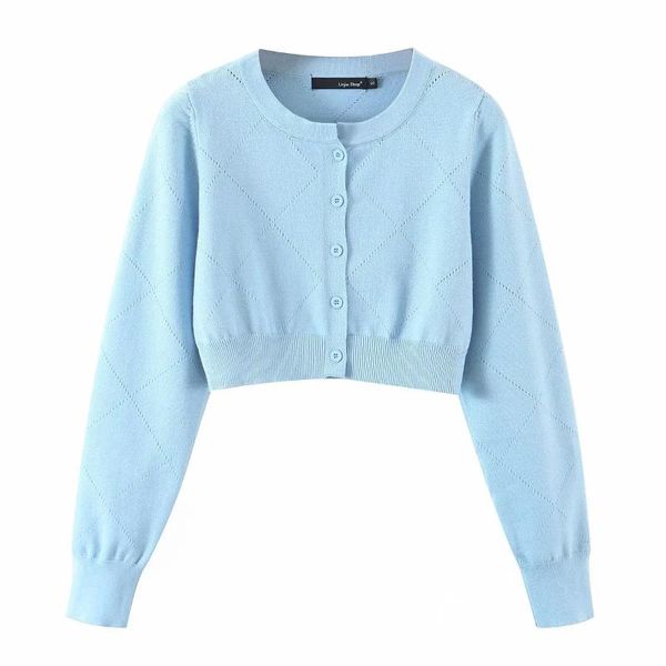 women's knits & tees 2021 blue short knit cardigan fall long sleeve woman sweaters women vintage round neck slim korean knitted cropped, White
women's knits & tees 2021 blue short knit cardigan fall long sleeve woman sweaters women vintage round neck slim korean knitted cropped, White