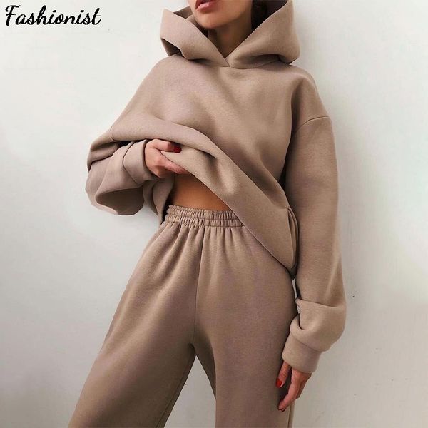 designs women elegant solid sets for women warm hoodie sweatshirts and long pant fashion two piece sets ladies, White
designs women elegant solid sets for women warm hoodie sweatshirts and long pant fashion two piece sets ladies, White