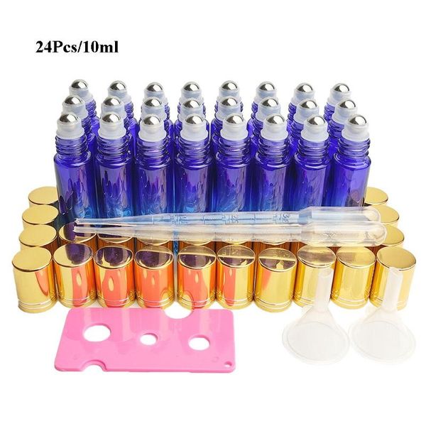 storage bottles & jars 24pcs 10ml portable perfume bottle glass roller essential oil vial refillable rollerball with metal ball
storage bottles & jars 24pcs 10ml portable perfume bottle glass roller essential oil vial refillable rollerball with metal ball