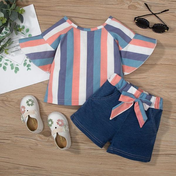 clothing sets toddler summer tracksuit, stripe o-neck mandarin sleeves and elastic waist shorts for baby girls, White
clothing sets toddler summer tracksuit, stripe o-neck mandarin sleeves and elastic waist shorts for baby girls, White