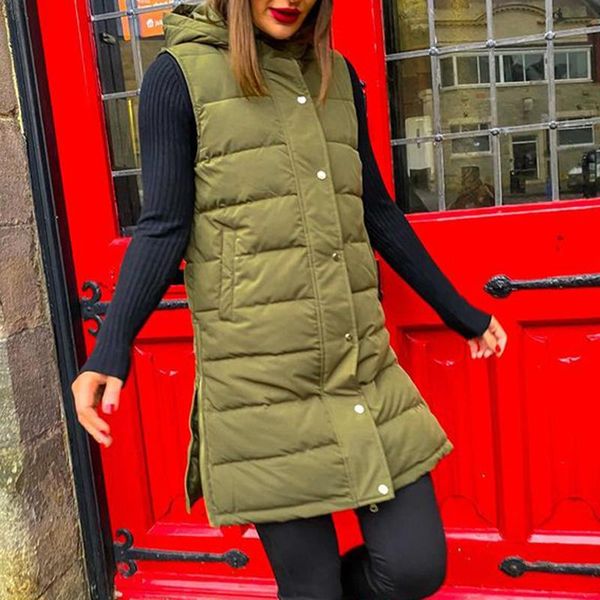 women's vests fashion winter pockets thin hooded women elegant zipper buttons coats solid cotton long ladies, Black;white
women's vests fashion winter pockets thin hooded women elegant zipper buttons coats solid cotton long ladies, Black;white