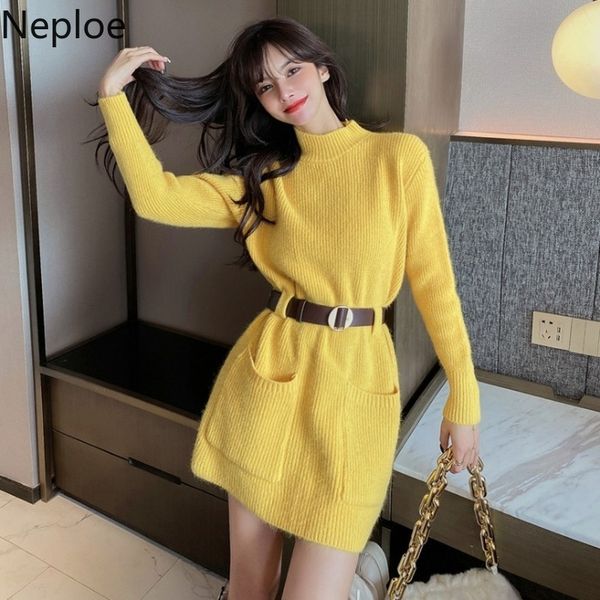 neploe knit bodycon dress autumn winter clothes robe turtleneck slim waist vestidos fashion all-match pocket dresses women 210422, Black;gray
neploe knit bodycon dress autumn winter clothes robe turtleneck slim waist vestidos fashion all-match pocket dresses women 210422, Black;gray