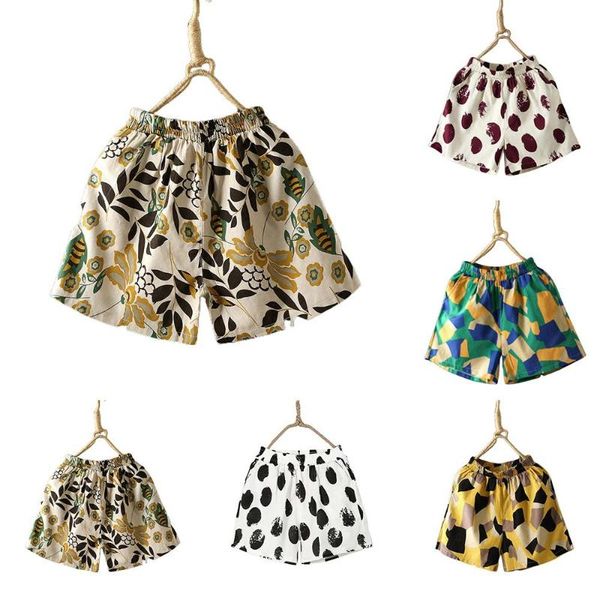 women's shorts elastic waist women floral printed summer ladies casual loose short pants, White;black
women's shorts elastic waist women floral printed summer ladies casual loose short pants, White;black