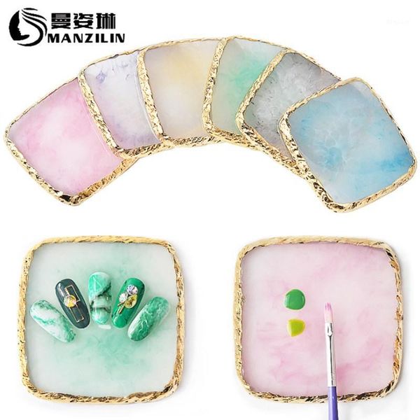 square natural resin agate nail color paint palette drawing for mixing display art tool1
square natural resin agate nail color paint palette drawing for mixing display art tool1