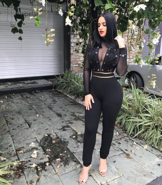 women's jumpsuits & rompers sheer mesh bandage night party club jumpsuit women casual long sleeve zipper up patchwork street outfit ove, Black;white
women's jumpsuits & rompers sheer mesh bandage night party club jumpsuit women casual long sleeve zipper up patchwork street outfit ove, Black;white
