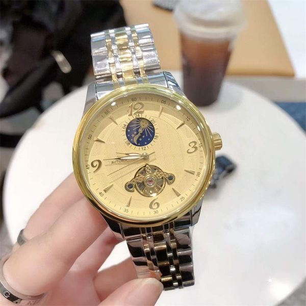 42mm men's watch flywheel design chronograph stainless strap 9 colors business wristwatches om90102, Slivery;brown
42mm men's watch flywheel design chronograph stainless strap 9 colors business wristwatches om90102, Slivery;brown