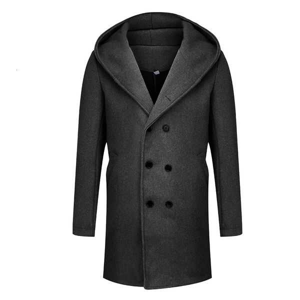 men's wool & blends m-xxxl autumn winter men hooded coat thicken woolen trench business male solid classic overcoat medium long jackets, Black
men's wool & blends m-xxxl autumn winter men hooded coat thicken woolen trench business male solid classic overcoat medium long jackets, Black