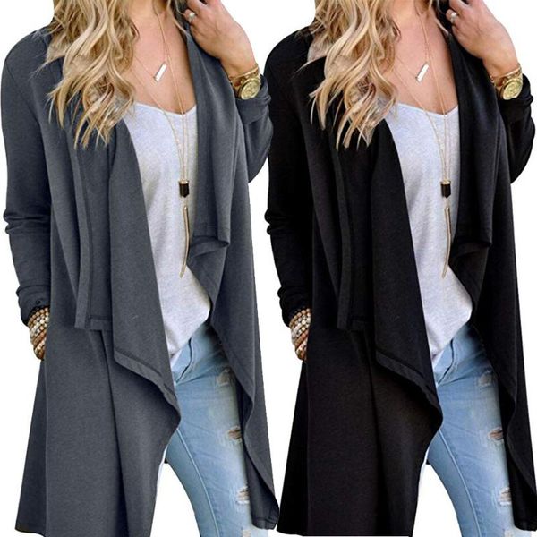 women's jackets outerwear & coats women solid color large size long sleeve cardigan personality and 2021oct22, Black;brown
women's jackets outerwear & coats women solid color large size long sleeve cardigan personality and 2021oct22, Black;brown