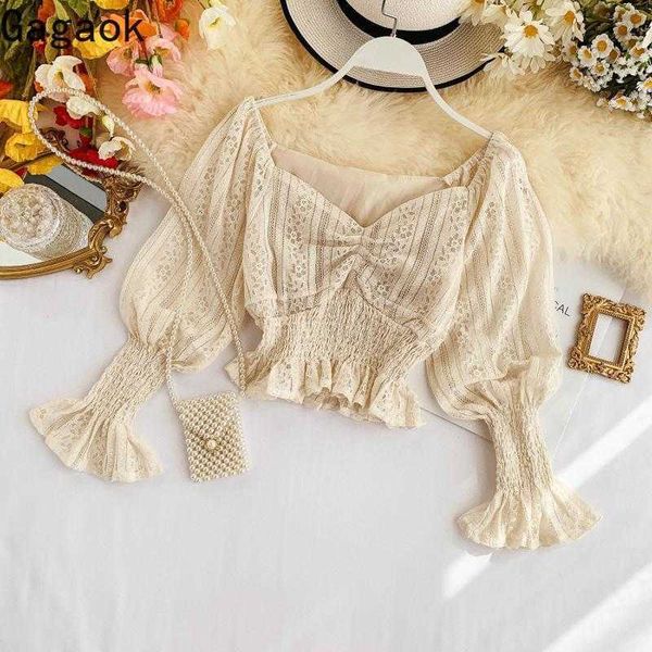 women sweet lace blouse spring autumn solid v-neck lantern sleeve short slim retro wild female fashion pullover 210531, White
women sweet lace blouse spring autumn solid v-neck lantern sleeve short slim retro wild female fashion pullover 210531, White