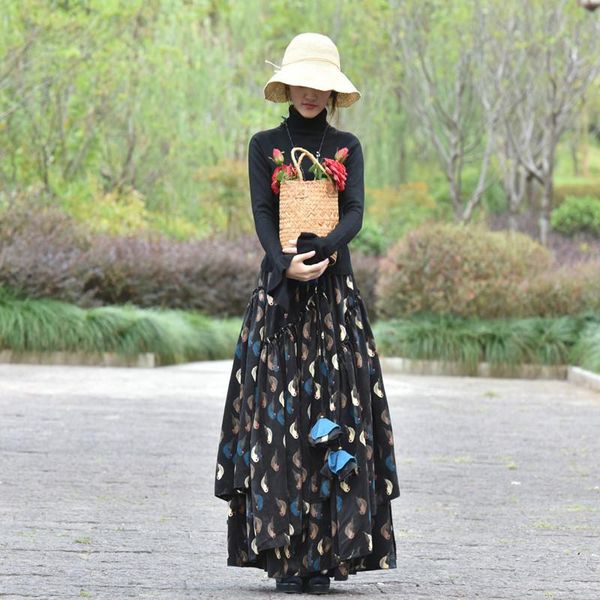 skirts 2021 chinese style long maxi a-line elastic waist women autumn winter corduroy plus size s-2xl warm, Black
skirts 2021 chinese style long maxi a-line elastic waist women autumn winter corduroy plus size s-2xl warm, Black