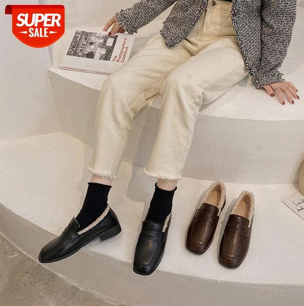 single shoes women plus velvet small leather loafers british style black flat #hw0v
single shoes women plus velvet small leather loafers british style black flat #hw0v