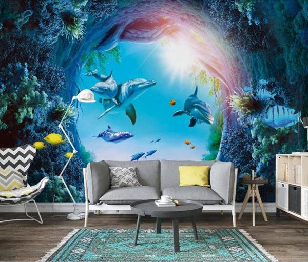 custom po mural wallpaper 3d underwater world dolphin background wall paper wallpapers
custom po mural wallpaper 3d underwater world dolphin background wall paper wallpapers